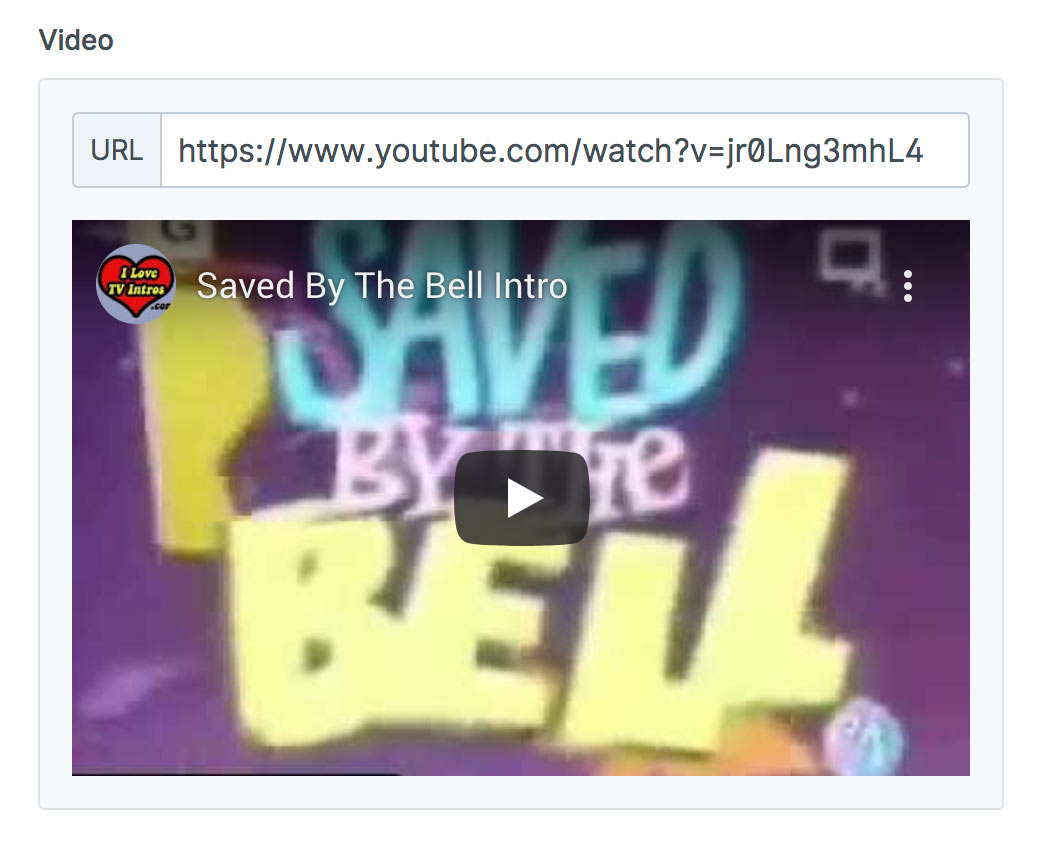 Video Fieldtype
